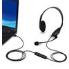 Generic Cuffie USB cablate - Cuffie per riunioni con microfono, cuffie aziendali per software Cha | Cuffie aziendali per software di chat, call center, chat nid