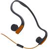 GZCRDZ Cuffie a conduzione ossea con microfono stereo open-ear, cuffie sportive con microfono a riduzione del rumore (arancione)