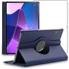 ebestStar - Cover per Lenovo Tab P12 Pro, Custodia Protezione Rotazione 360, Pelle PU, Blu scuro + Vetro Temperato