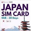 BeachSIM Solo-Dati SIM Giappone 30 Giorni | 5GB Dati 4G/5G ad Alta Velocità | Attivazione Rapida Online | Facile da Ricaricare o Estendere | Compatibile con Dispositivi iOS e Android Sbloccati