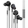 HOYULLI 3,5mm Cuffie Con Filo Compatibile Per Samsung Smartphone(2 Pack)Gaming Microfono In Ear Earbuds Auricolari Jack Auricolare Adattatore AUX Audio Cavo Cuffia Cuffiette Telefono Headphones Cablate S10-ej