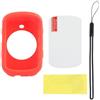 BlissfulAbode Custodia per Garmin Edge 530 in silicone con pellicola protettiva in vetro temperato per proteggere il tuo dispositivo (rosso)