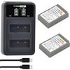 PowerTrust PS-BLS5 BLS-50 BLS-5 - Caricabatterie per Olympus E-M10 II, IV, III S, E-M5 III, PEN E-P7 E-PL2-3