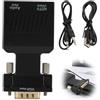 Vomtaric Adattatore convertitore VGA a HDMI 1080p con cavo audio, connettore VGA maschio a HDMI femmina, supporta risoluzione HD, per TV, monitor, proiettore, audio via 3,5 mm, plug and play