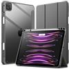 JETech Custodia per iPad Pro 11 4/3/2/1, Grigio Siderale | Cover per 2022/2021/2020/2018 Modello, Retro Trasparente Cristallino, Porta Pencil, Supporto Tri-Pieghevole, Antiurto Sottile