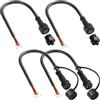 QIANRENON Cavo di riparazione con connettore circolare M12 a 4 pin, impermeabile, 22 AWG, M12-4P, cavo a spirale a 4 poli, IP67, per attuatore sensore Ethernet industriale, 20 cm, 2 maschi + 2 femmine