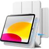 JETech Custodia Magnetica per iPad (A16) 11ª/10ª Gen, Bianco | Per 2025/2022 Modello, Cover Design Smart Sottile, Auto Svegliati/Sonno, Protezione Leggera