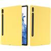 Nikaque Custodia per tablet Samsung Galaxy Tab S8/Tab S7 da 11 (SM-X700/X706/T870/T875), in silicone liquido, flessibile e morbida gomma, sottile, protettiva, antiurto, colore: giallo