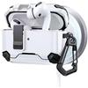 VooDirop Custodia per AirPods Pro 3, robusta custodia protettiva con clip di chiusura, funzione di supporto, moschettone, compatibile con ricarica wireless, bianco