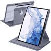 A-BEAUTY Custodia Rotante Compatibile con Samsung Galaxy Tab S8 Plus 2022 / S7 FE 2021 / S7 Plus 2020 12.4 Pollici, Antiurto Trasparente Cover, Auto Svegliati/Sonno, Lavanda