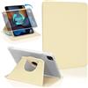 Koze Custodia Rotante per iPad Pro 11 pollici 2022/2021/2020/2018 (4a/3a/2a/1a generazione) con portapenne, Cover Girevole a 360 Gradi Supporto Retro in Acrilico Trasparente Antiurto, Galassia