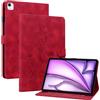 Rosbtib Custodia Cover per iPad Air 13 (M3/M2 2025/2024) / iPad Pro 12.9 (2022/2021/2020), Slim Fit Folio Pieghevole Cover Protettiva con Slot per schede Chiusura Magnetica, Gigli Rossi