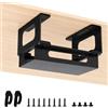 Aiweiwa Supporto sottotavolo in metallo compatibile con Dock CalDigit TS4 / TS3 Plus / TS5 + alimentatore di rete, supporto regolabile per docking station CalDigit Thunderbolt 4/3/5, supporto dock con