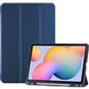 ProCase Cover Galaxy Tab S6 Lite 10,4 Pollici 2024/2022/2020 con Portapenna | (SM-P613/P619/P615) Ultra Sottile Smart Cover per Tab S6 Lite con Portapenna -Blu Scuro