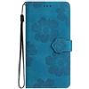 Rnrieyta Miagon Custodia Portafoglio per Xiaomi Redmi 9C,Goffrato Fiore Farfalla Cover in PU Pelle con Porta Carte Custodia Chiusura Magnetica della Patella per Donne