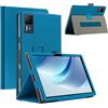 CONAPIKA Cover per DOOGEE U13, Ultra Sottile Folio Magnetico Custodia Protettiva in PU Pelle Cover Multi-Angolo Regolabili Supporto Caso con Porta Penna e Cinturino da Polso,Blu Pavone