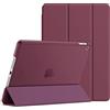 JETech Custodia per iPad 6ª/5ª Gen 9,7 (2018/2017), Vino Rosso | Cover Retro Traslucido Sottile, Supporto Tri-Pieghevole, Auto Svegliati/Sonno, Antiurto