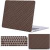 FFBOFFC Custodia per MacBook Pro 13 pollici A1502 & A1425, Pois color cioccolato | 2015-2012, Case Rigido Leggero e Sottile con Copertina per Tastiera, Resistente ai Graffi, Pacchetto di Accessori 2-in-1