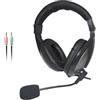 WEB world electronic business Cuffie Cablate con Microfono Condensatore Jack 3.5mm Driver 40mm Audio Stereo Cavo Telato Imbottite - Grigio