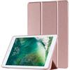 Generic Custodia compatibile con iPad 10,2 pollici 2021/2020/2019, per iPad di 9a/8a/7a generazione con guscio posteriore trasparente trasparente, cover auto sleep/wake, oro rosa