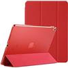 ProCase iPad Air (3rd Gen) 10.5 2019 / iPad Pro 10.5 2017 Custodia -Ultra Sottile e Leggero Supporto Auto Svegliati/Sonno, Cover Posteriore Traslucida per iPad Air (3rd Gen) 10.5 2019 -Rosso
