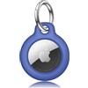 Meliya AirTag Portachiavi per Apple Airtag, Custodia in Plastica per Apple Airtag, Portatile Cover Protettiva per AirTag per Zaini e Animali Domestici (Blu)