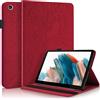Succtopy Cover Galaxy Tab A8 10.5 2021 SM-X200/X205/X207 Custodia in Pelle PU Flip Stand Cover Samsung Tab A8 2021 Portafoglio Porta Penna Slot Card Tablet Custodia Samsung Galaxy Tab A8 2021 Rosso