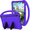 YKWXSC Custodia Bambini per Samsung Galaxy Tab S10+/S9 FE+/S7 FE/Galaxy S9 Plus S8+ S7 Plus 12,4 Pollici, Leggera in EVA Protezione Cover per Antiurto con Supporto e Tracolla, Viola