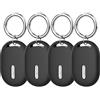 AIYAAIYA 4 Pezzi Cover Compatibile con Xiaomi Smart Tag, AIYAAIYA Leggero Morbido Silicone Protettiva Custodia Antiurto Anti-graffio con Gancio Portachiavi (Nero X 4)
