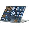 Head Case Designs Licenza Ufficiale Inter Milan Logo E Tipografia Icone Grafiche Custodia Laptop Nero con Glitter Compatibile con MacBook Air 13.6 M2 A2681/M3 A3113/M4 A3240 2022/2024/2025