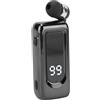 Yanmis Auricolare Wireless Retrattile Bluetooth 5.4 con Display LED, Cuffia Stereo con Clip per Collare e Batteria Rimovibile, Ricarica Rapida 20 Min, 18 Ore di Autonomia per Autisti Prof