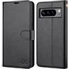 OCASE Portafoglio Cover per Google Pixel 8 Pro (6,7 Pollici) Nero | Custodia a Ribalta, Portafoglio in Pelle PU, Blocco RFID, 4 Slot per Carte, Supporto Integrato, Protezione Antishock