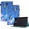 CXTcase Custodia per Samsung Galaxy Tab A6 10.1 2016,PU Intelligente Tablet Cover Samsung Galaxy Tab A 10.1(SM-T580/T585),Tablet Custodia con Slot per Schede,Farfalla Fiorita