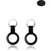 Generic Custodia per Chipolo ONE Key Finder, in silicone durevole, ecologico, antiurto, facile da rimuovere e anti-smarrimento, colore nero, confezione da 2