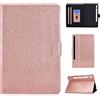 Generico DayQiQiPu Cover per Lenovo Tab P12 TB-370, TB-371 (12,7 Pollici, 2023) Leggera Custodia Motivo Glitterato Custodie con Supporto Caso Ribaltabile Portafoglio e Auto Sleep/Wake, Oro rosa