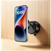 Generic Supporto magnetico a ventosa per auto, girevole a 360°, pieghevole, leggero, con una sola mano, per cruscotto, parabrezza e smartphone Android, per iPhone, Samsung, Android, colore: nero