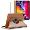 ebestStar - Cover per iPad Air (2020) 10.9, iPad Air 4 Apple, Custodia Protezione Rotazione 360, Pelle PU, Dorato + Vetro Temperato