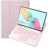 leleyo Custodia per tastiera per Samsung Galaxy Tab S11 11,rosa | cover con tastiera magnetica wireless rimovibile stand QWERTY
