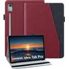 laddutoi Cover per Lenovo Idea Tab Pro 12,7 Pollici 2025, Rosso | Custodia per Lenovo TB373FU in PU Pelle, Supporto Stand, Slot per Schede, Protettiva Flip Folio Tablet Cover Case