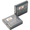 DSTE NP-40 Batteria di ricambio (2 pacchetti) compatibile per Casio Exilim Zoom EX-Z100 EX-Z1000 EX-Z1000BE EX-Z1000BK EX-Z100BE EX-Z100BN