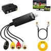 YAMIQUI Convertitore VHS a Digitale, VHS to Digital Converter di Grabber Video | Scheda Acquisizione Video RCA a USB 2.0 per Windows 10/7/8 MacOS, Digitalizza VCR DVD VHS Hi8 per Archiviazione MP4/AVI