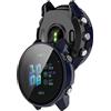KUTEWEU Tiggo 2Pcs Pellicola Custodia compatibile con Garmin Forerunner 955 con Pellicola temperata,Morbida Plating PC Protettivo Case Skins Copertura Custodia Shell per Garmin Forerunner 955 Watch (blue)