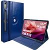 E NET-CASE Custodia per Lenovo Tab P12 12,7" 2023 con S Pen Holder, Multi-Angle Viewing Cover antiurto con Clear Transparent Back Shell per Lenovo Tab P12 2023 (TB-370FU/TB-371FC) 12.7 Pollici