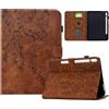 Vaitasy Custodia per Samsung Galaxy Tab S8/S7 11 SM-X700/X706/T870/T875 | Fiore di prugna Magnetico Folio Pelle PU con Supporto Funzione Cover per Galaxy Tab S7 Custodia - Marrone