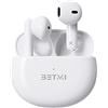 BETMI - True Wireless Earbuds - in-Ear Bluetooth5.3 Cuffie - 40H Playtime, IPX5 impermeabile TWS con doppio microfono per lo sport, auricolari leggeri per Android iOS/iPhone - Bianco