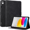 Vaitasy Custodia per iPad 11 Generazione A16 11 Pollici 2025/iPad 10 Generazione 10,9 Pollici 2022: Design Elegante Monocolore Business con Pencil Holder e Supporto Pieghevole per Ufficio - Nero
