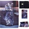 CaseFun Cover per Samsung Galaxy Tab S6 Lite 10.4 P610/P615 Custodia di protezione multi angolo con auto sveglia/sonno e carta di documenti Pocket Cat Tigre