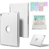 QYiiD QYiD Custodia con Tastiera per iPad Mini 5/ Mini 4, Wireless Custodia Tastiera con 7 Colori Retroilluminati, Rotazione a 180 Gradi per iPad Mini 5 2019 / iPad Mini 4 2015, Argento