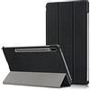 Kepuch Custer Cover per Samsung Galaxy Tab S8 5G 11 SM-X700 SM-X706,S7 SM-T870 SM-T875,PU-Pelle Case Custodia per Samsung Galaxy Tab S8 5G 11 SM-X700 SM-X706,S7 SM-T870 SM-T875 - Nero