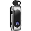 Tuidzljd K55 Auricolare Wireless Lavalier Display Digitale Business Impermeabile Auricolare Ultra Bluetooth in-Ear,B